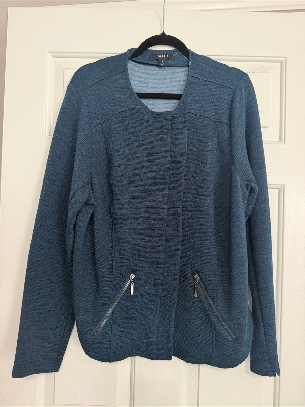 torrid Women's Teal Knit Zip Jacket